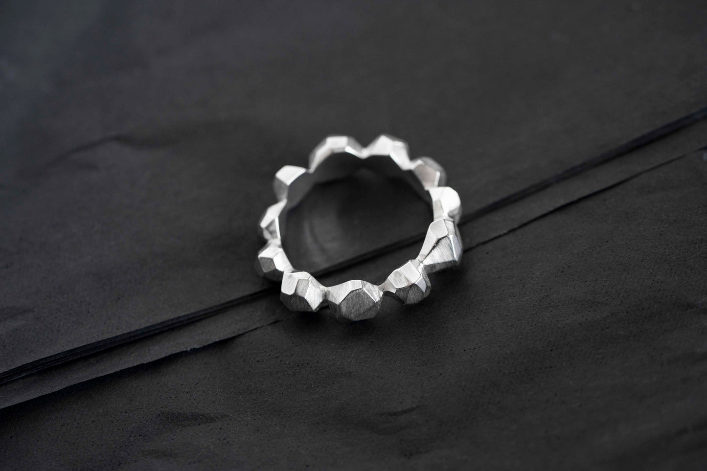Ring "Faceted balls"