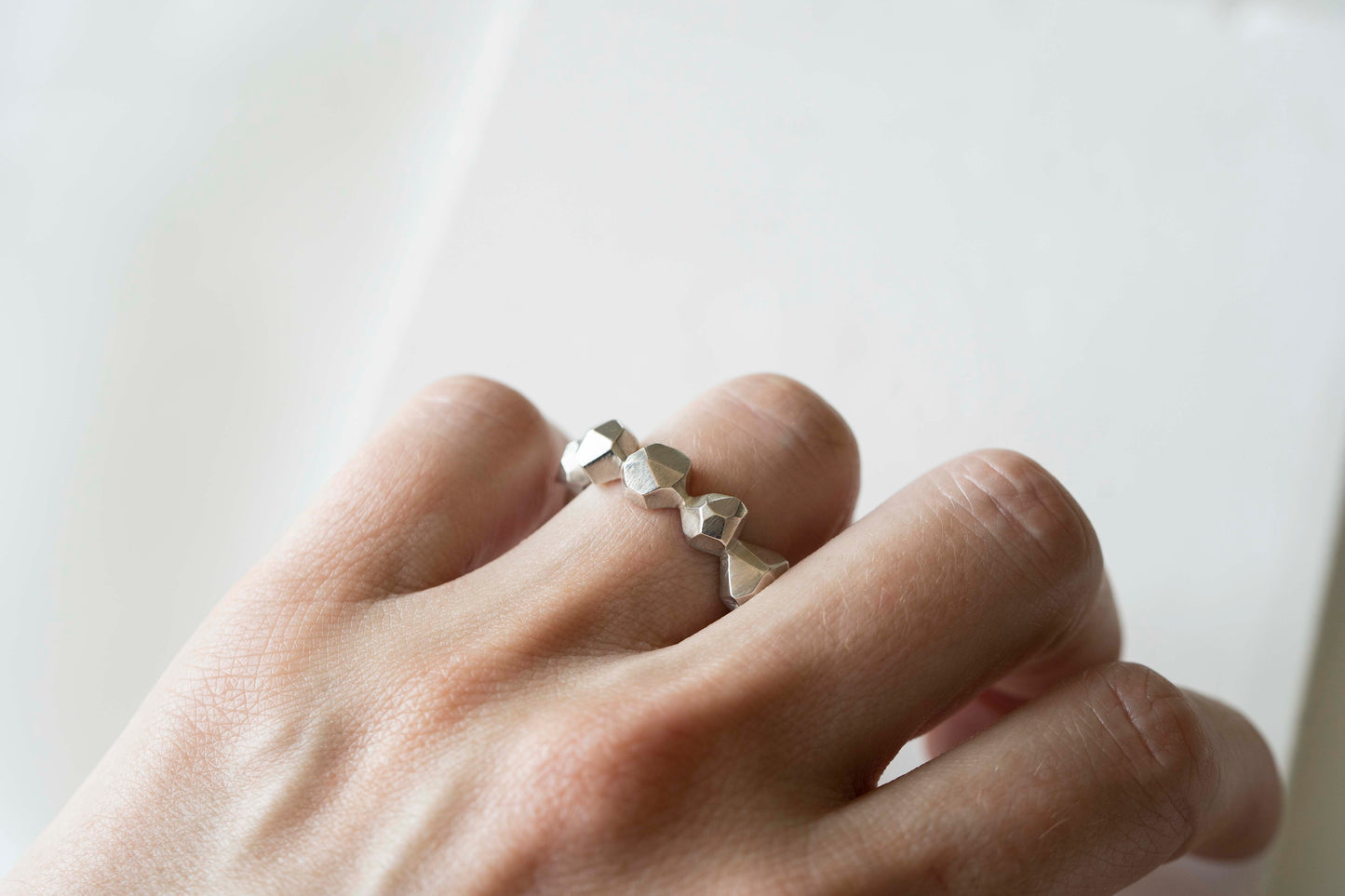 Ring "Faceted balls"