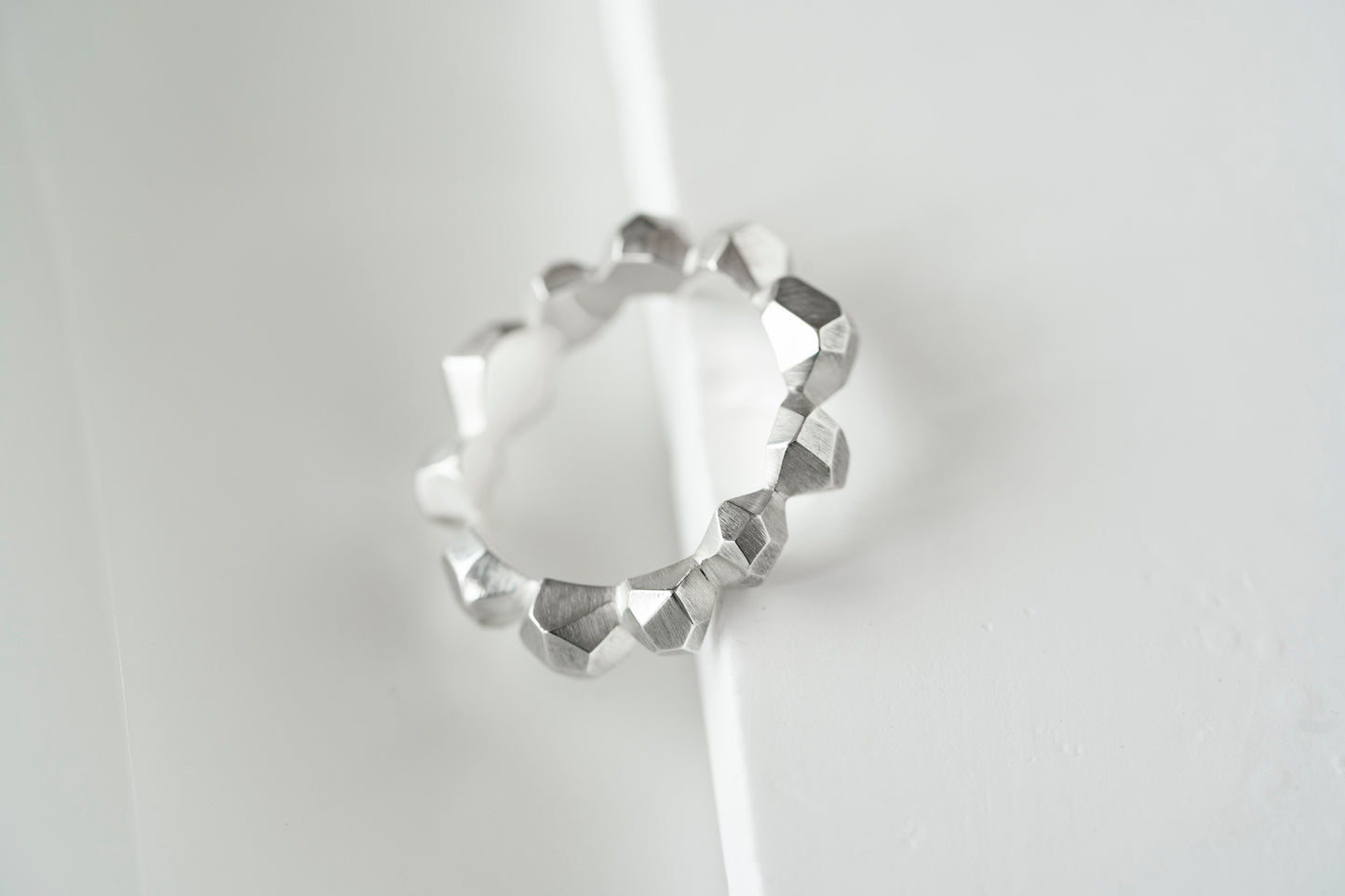 Ring "Faceted balls"