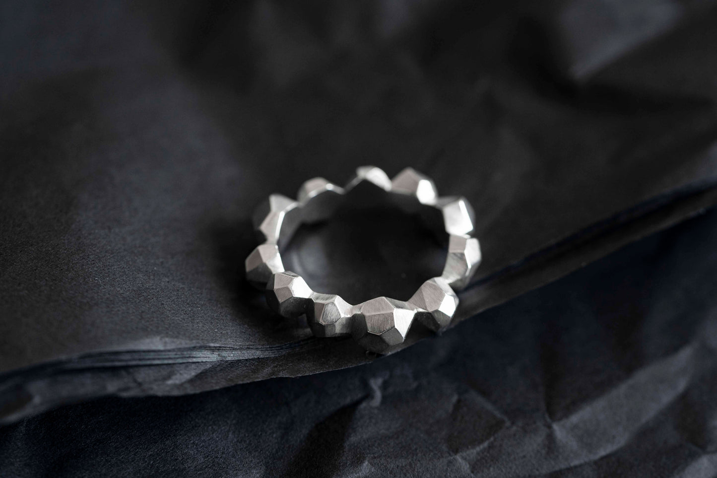 Ring "Faceted balls"