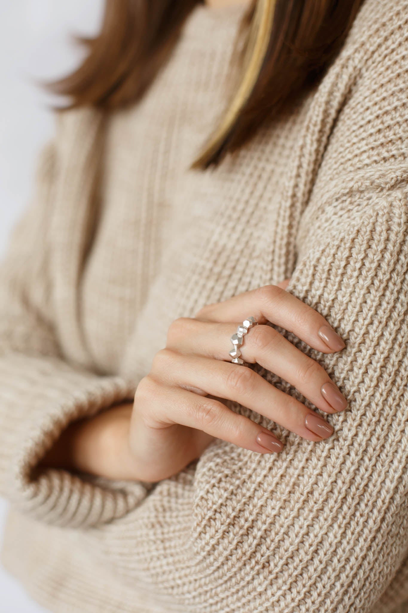 Ring "Faceted balls"