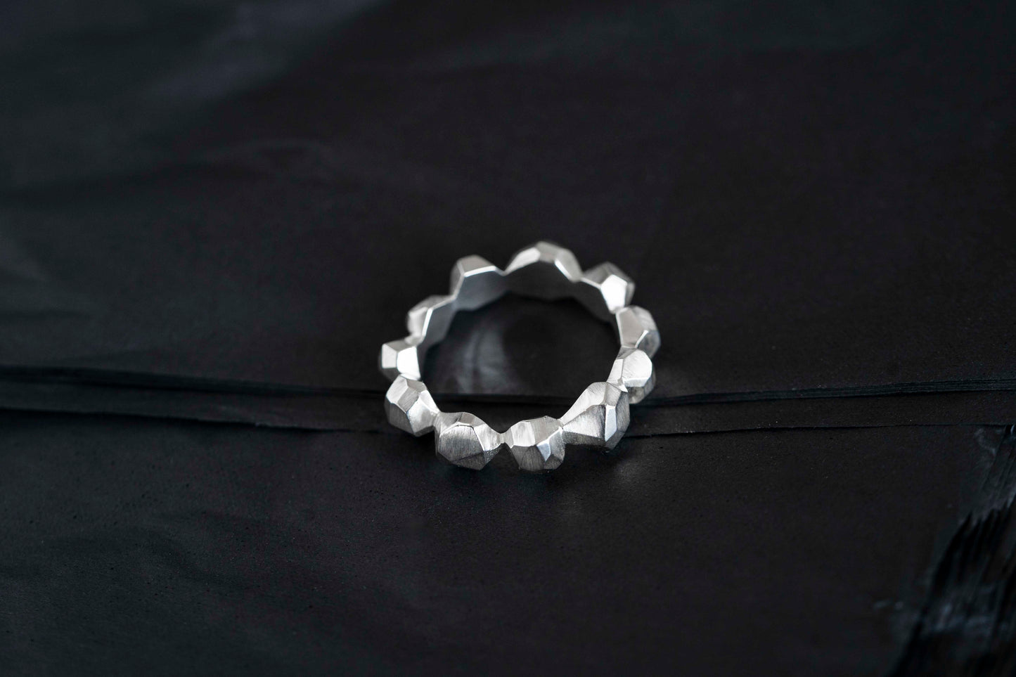 Ring "Faceted balls"