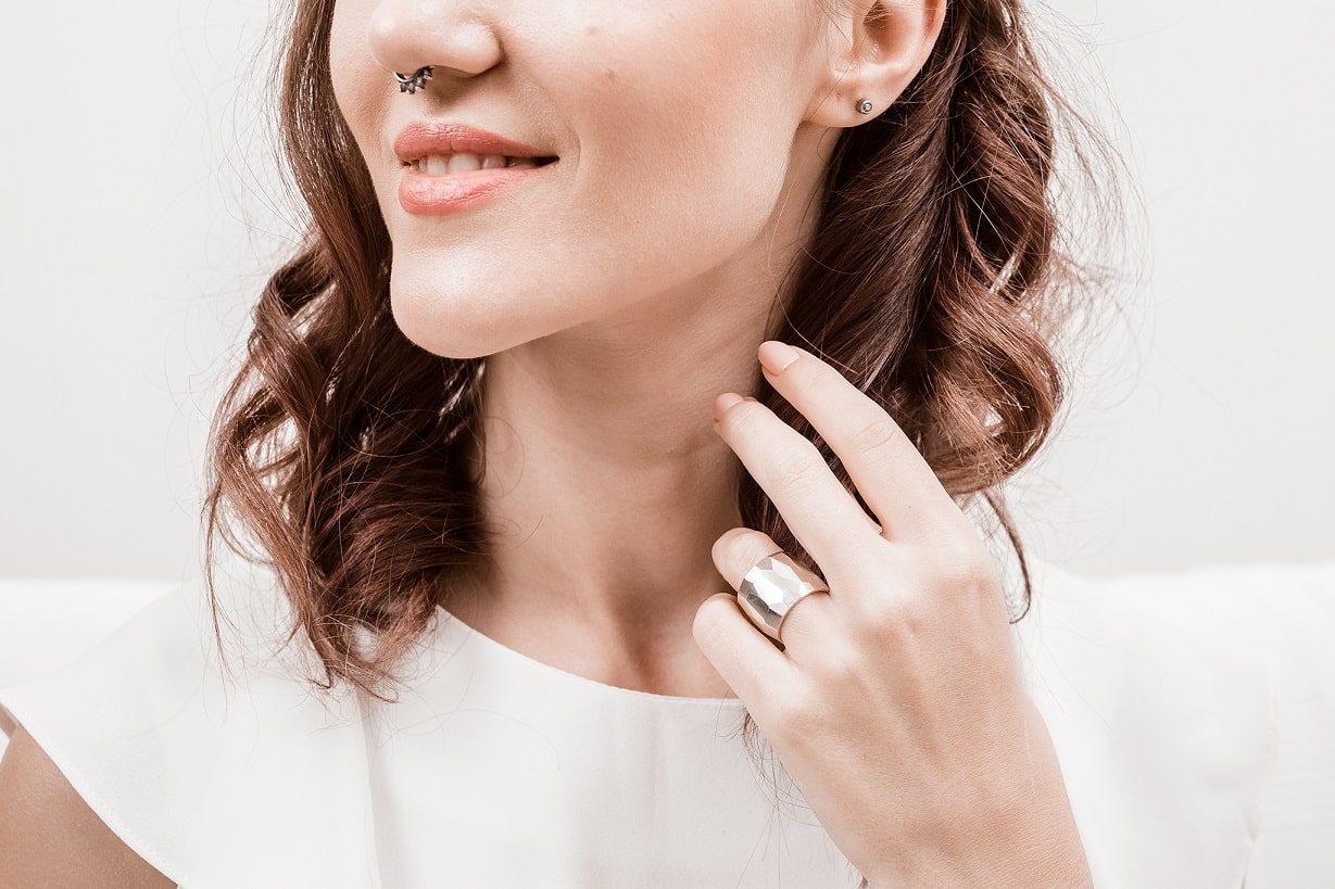 Wide ring "Facets" (15 mm)