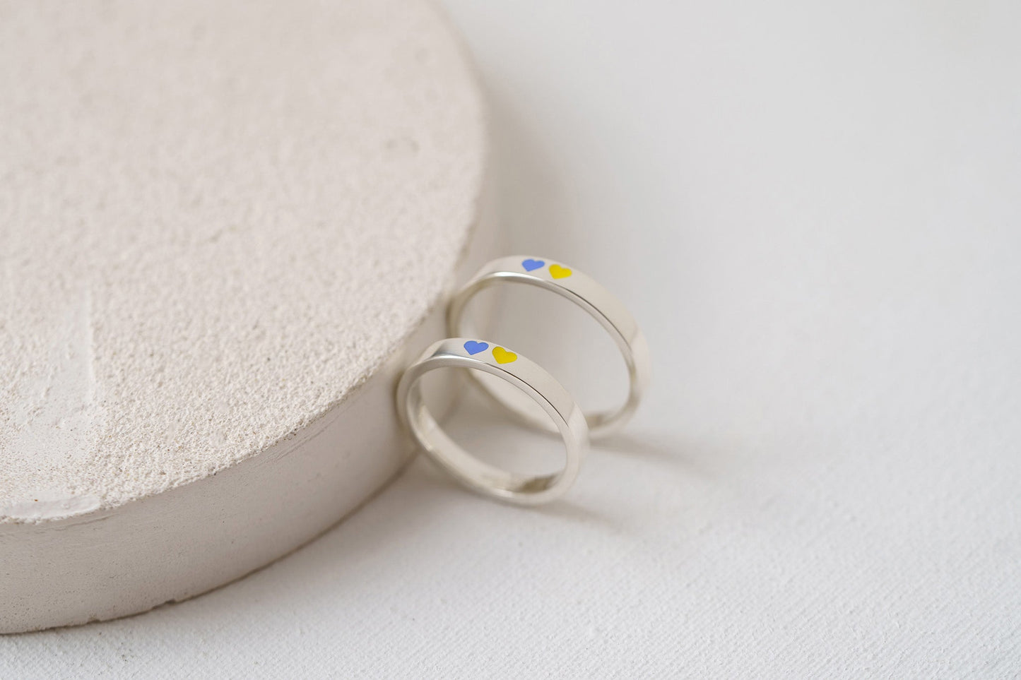 Engagement ring "Favorite Country" (4 mm) two hearts