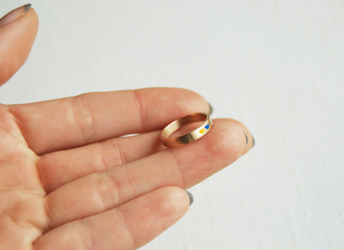 Engagement ring "Favorite Country" (4 mm) two hearts