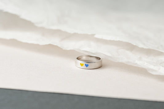 Ring "Favorite Country" (5 mm) two hearts