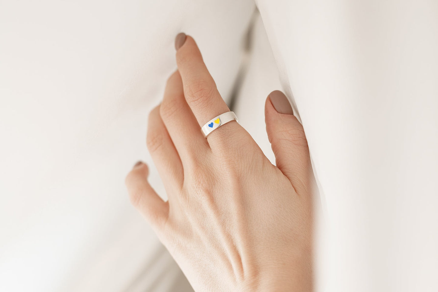 Ring "Favorite Country" (5 mm) two hearts
