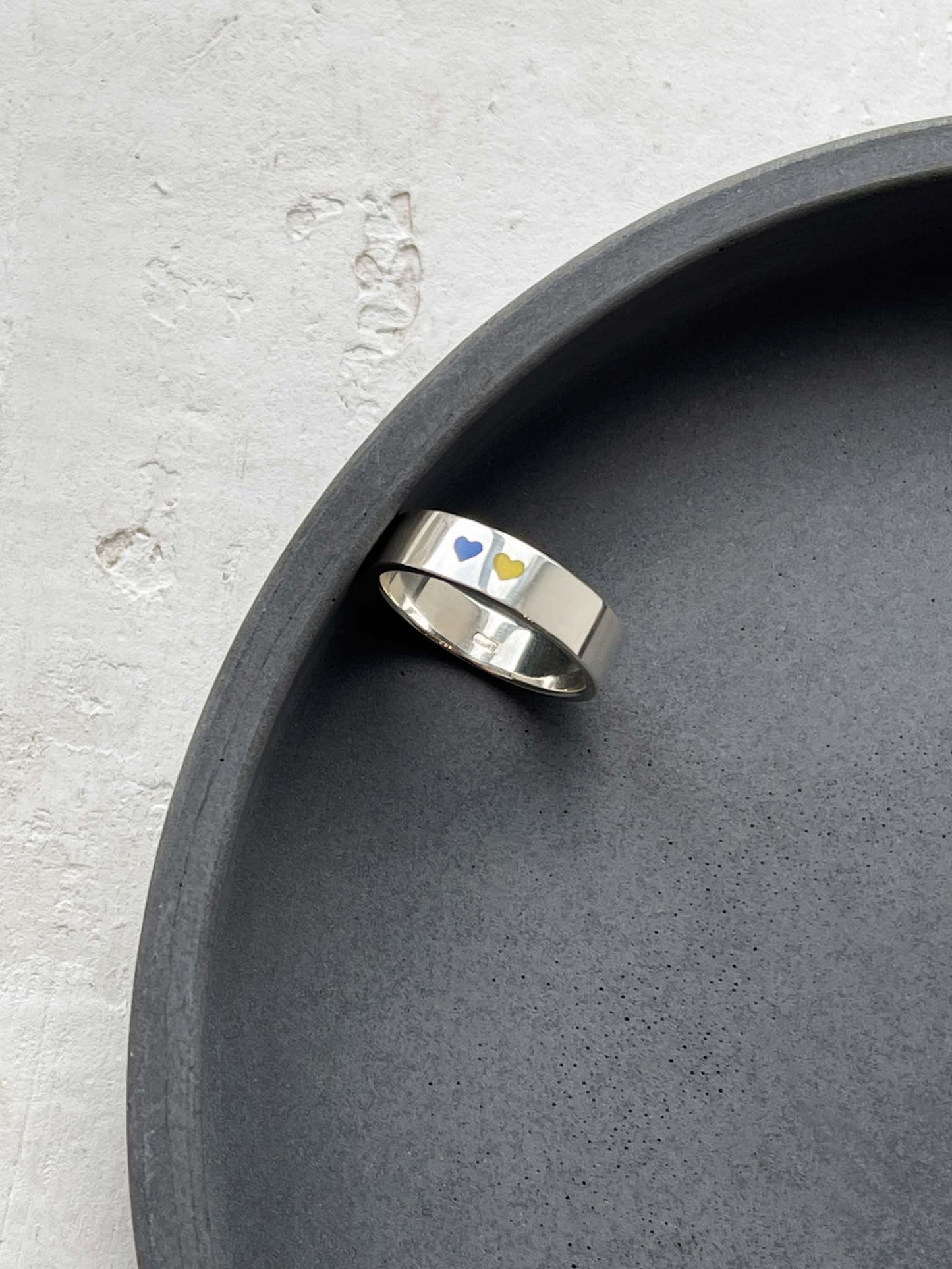 Ring "Favorite Country" (5 mm) two hearts