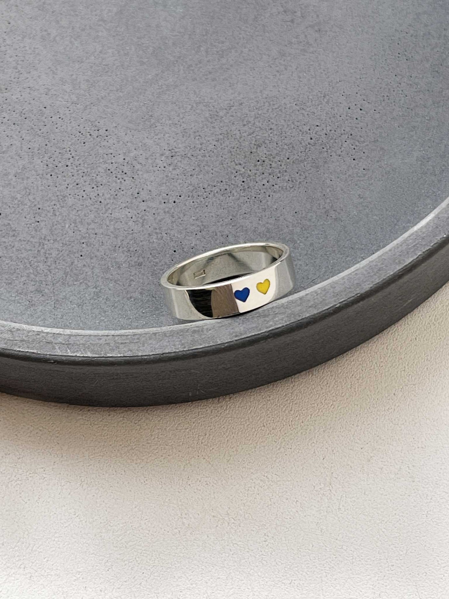 Ring "Favorite Country" (5 mm) two hearts