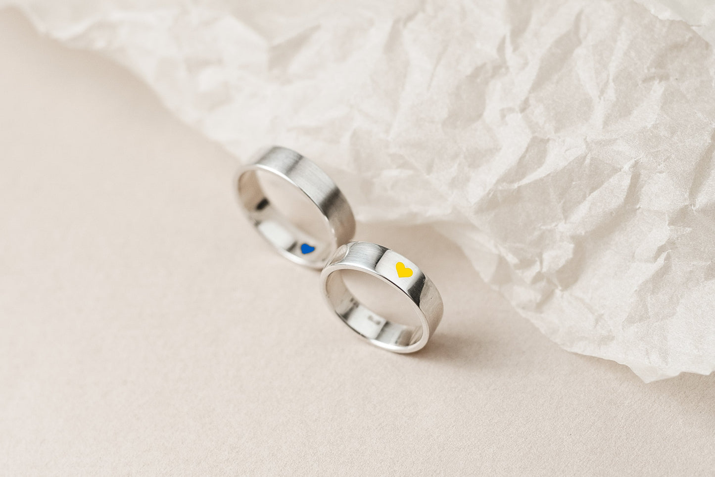 Engagement ring "Favorite Country" (5 mm) one heart