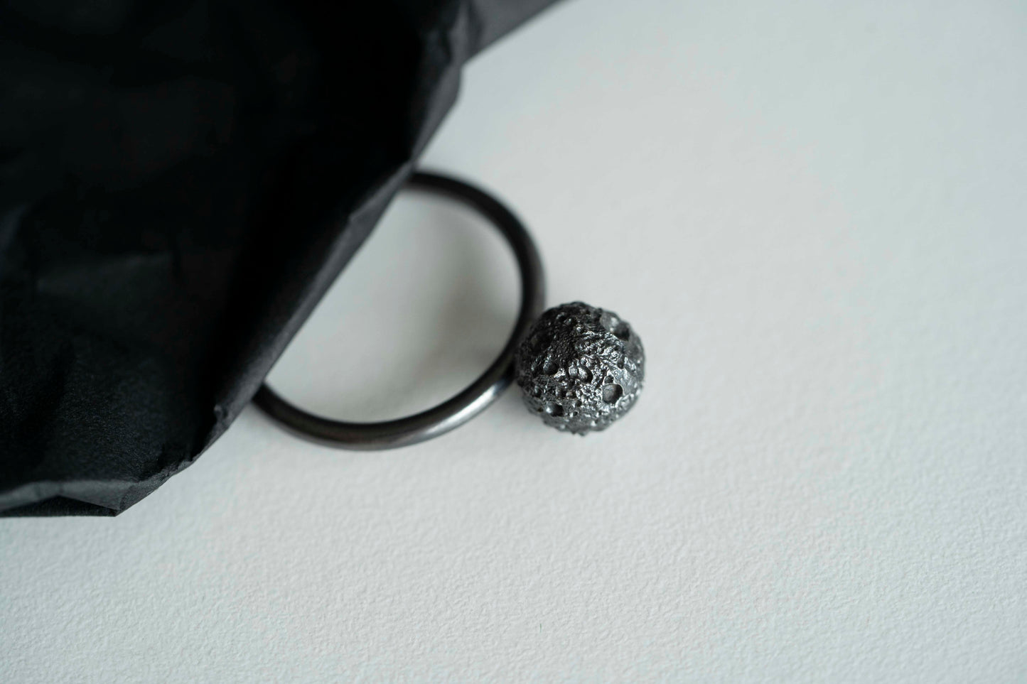Ring "Full moon" blackened