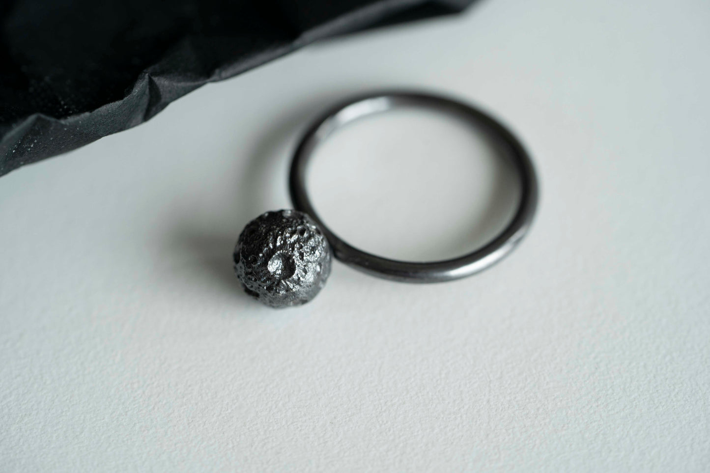Ring "Full moon" blackened