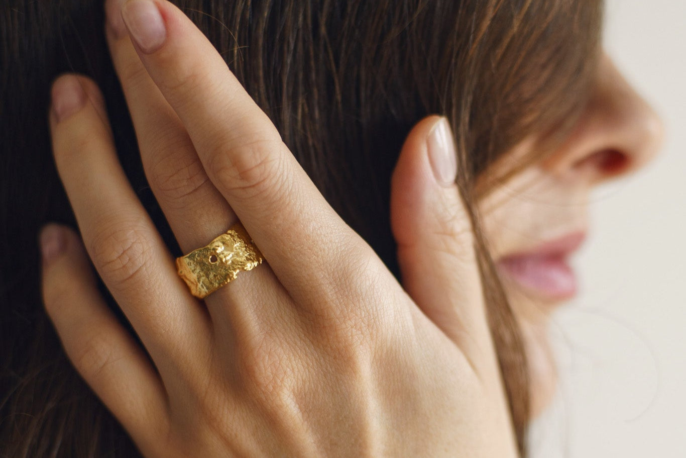 Wedding ring "Light Asteroid" (10 mm)