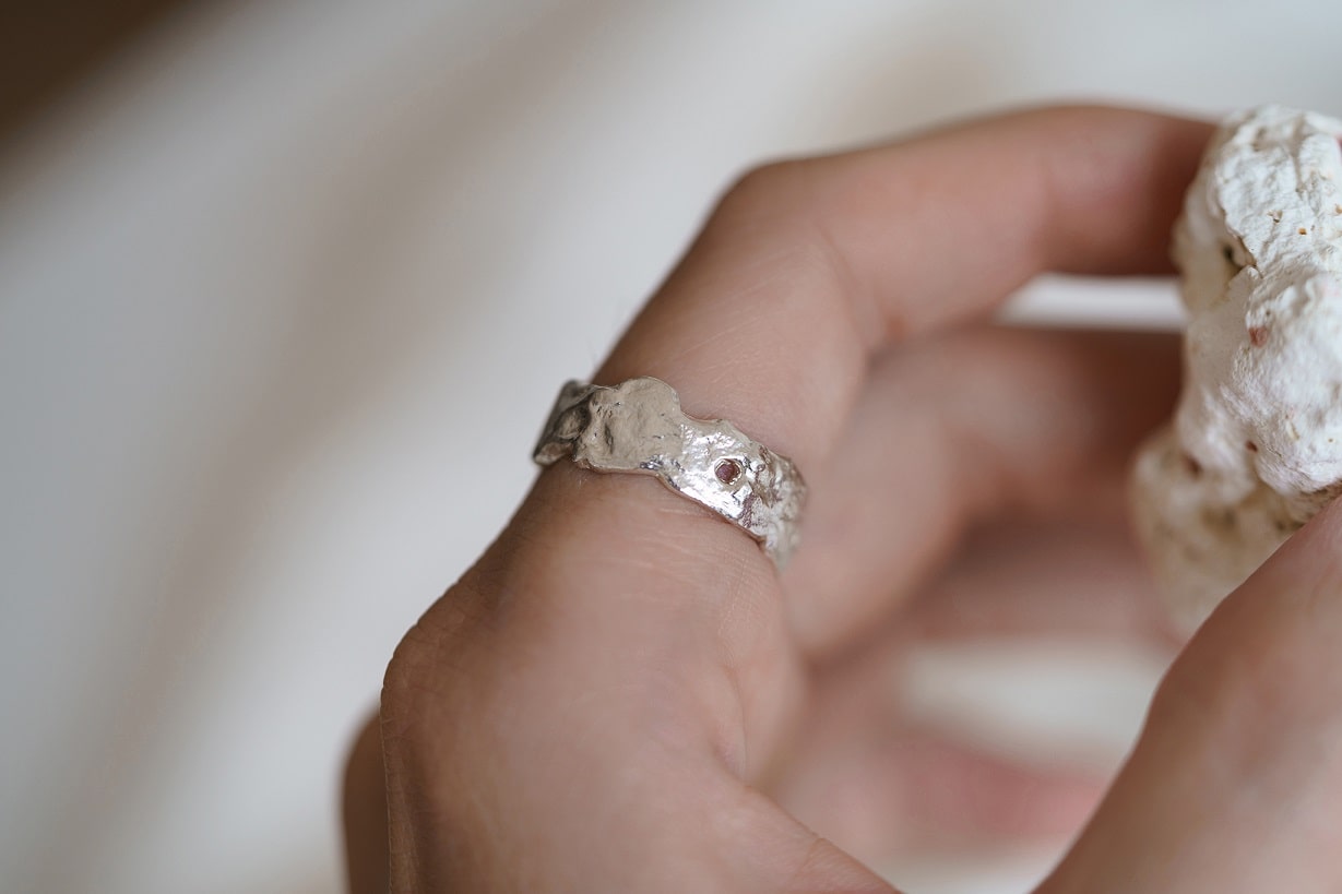 Wedding ring "Light Asteroid" (6 mm)