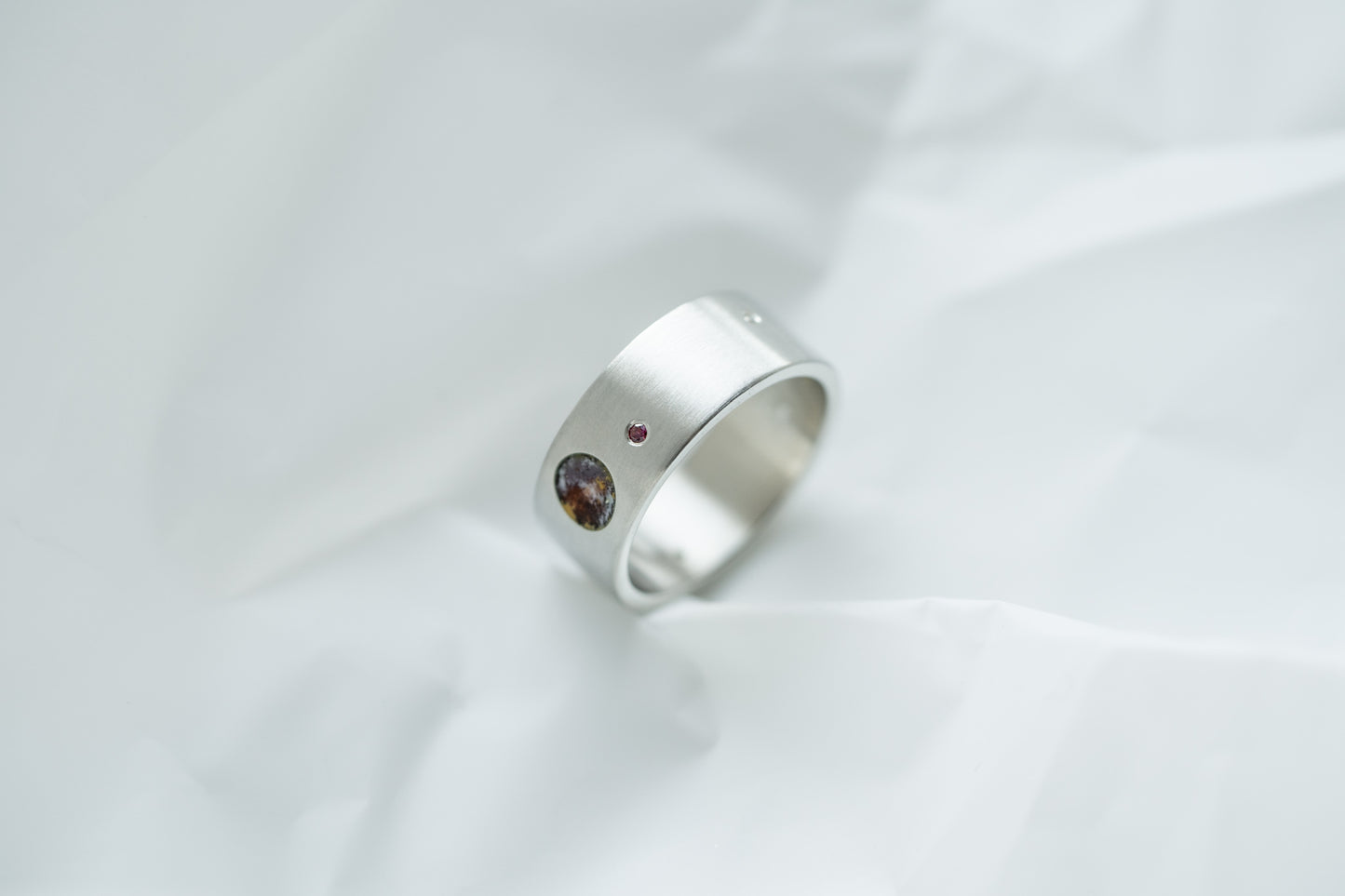 Ring "Pluto" with satellites Charon, Styx, Nycta, Cerberus and Hydra (8 mm)