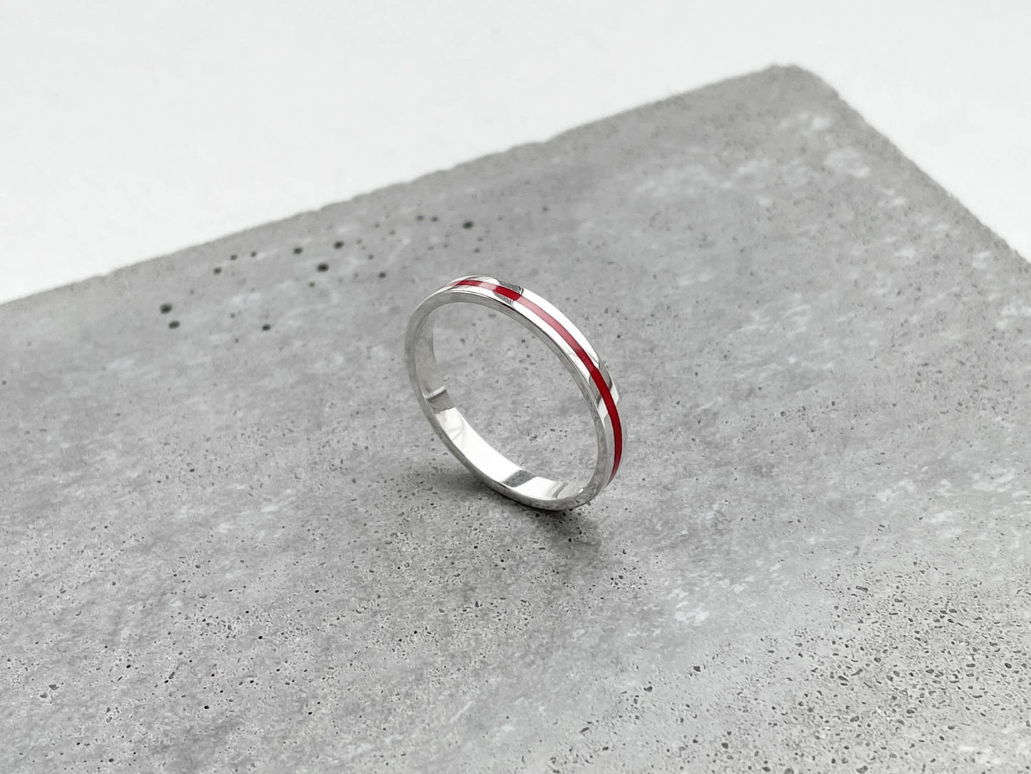 Ring "Stripe" (3 mm) with enamel