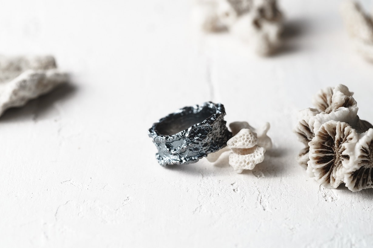 Ring "Reefs" (10 mm) blackened