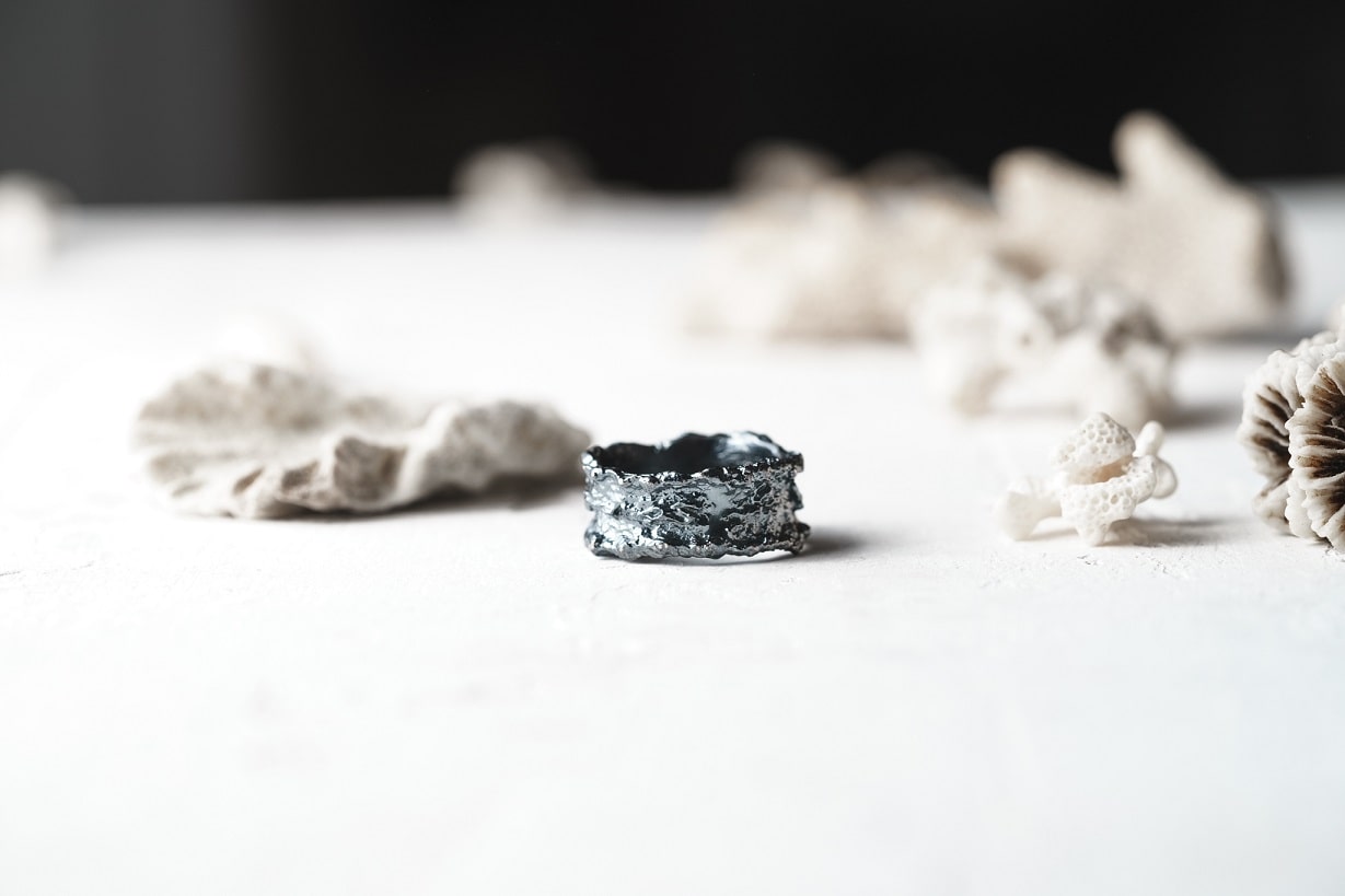 Ring "Reefs" (10 mm) blackened