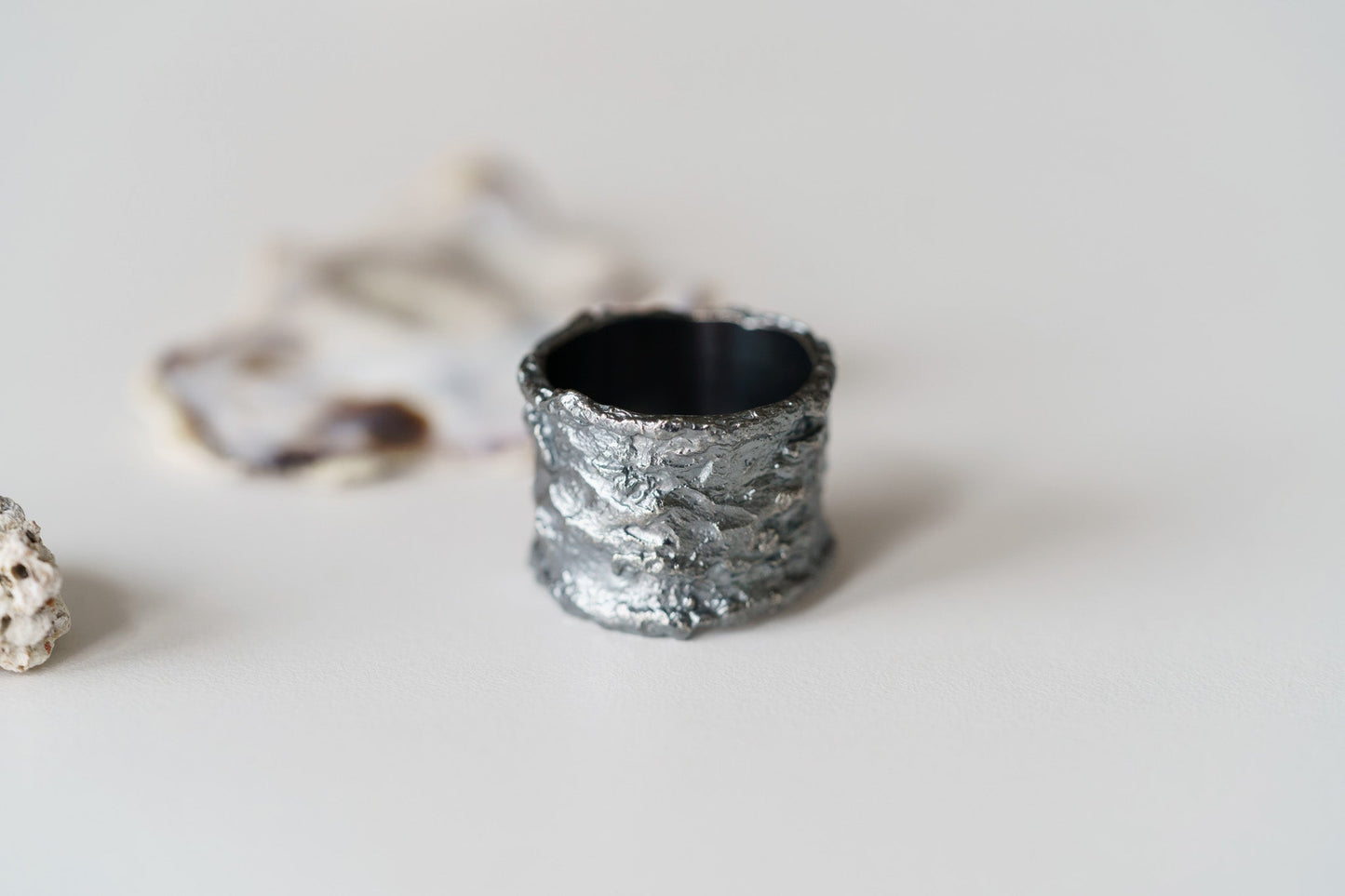 Ring "Reefs" (15 mm) blackened
