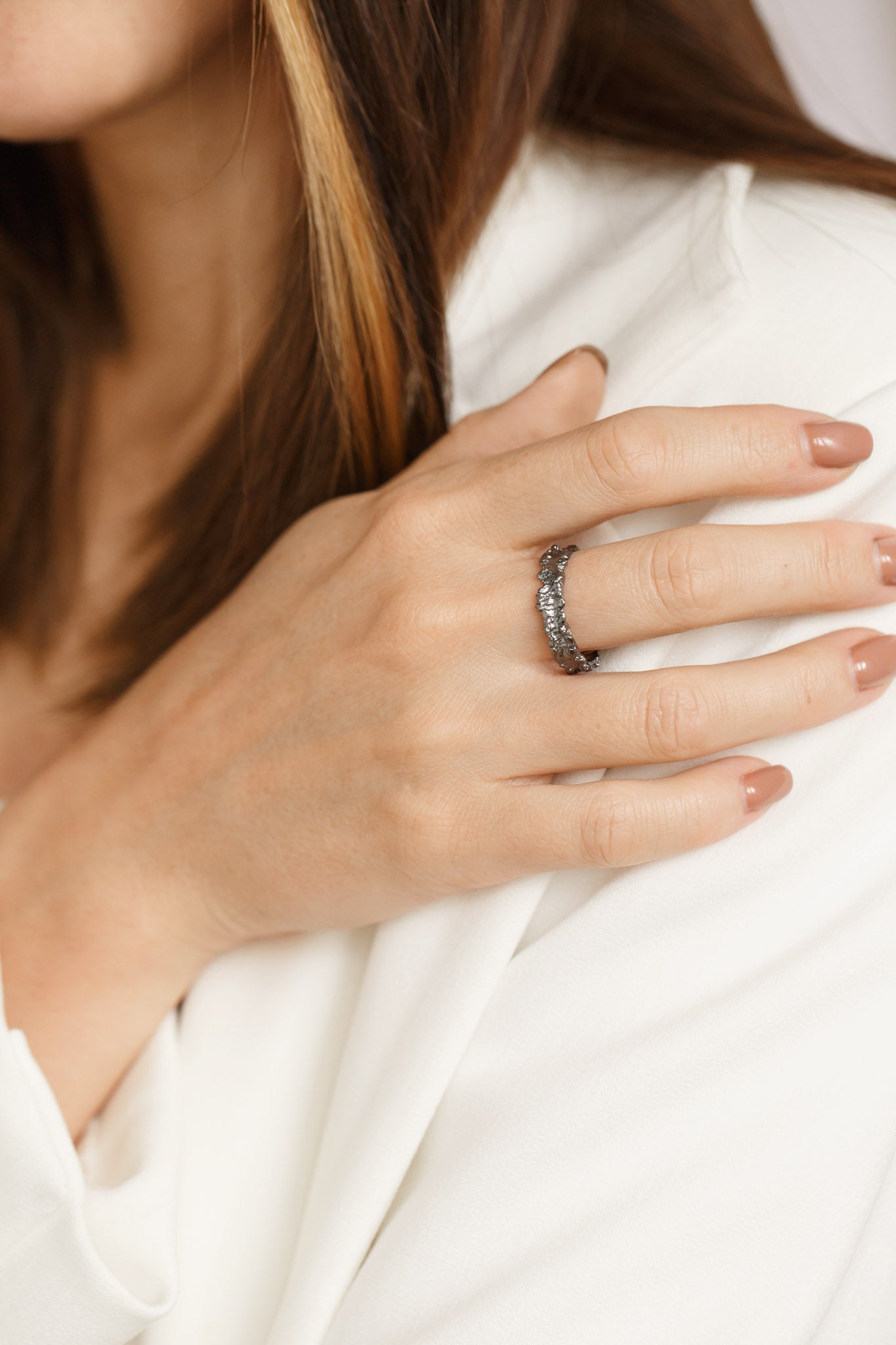 Ring "Reefs" (4 mm) blackened