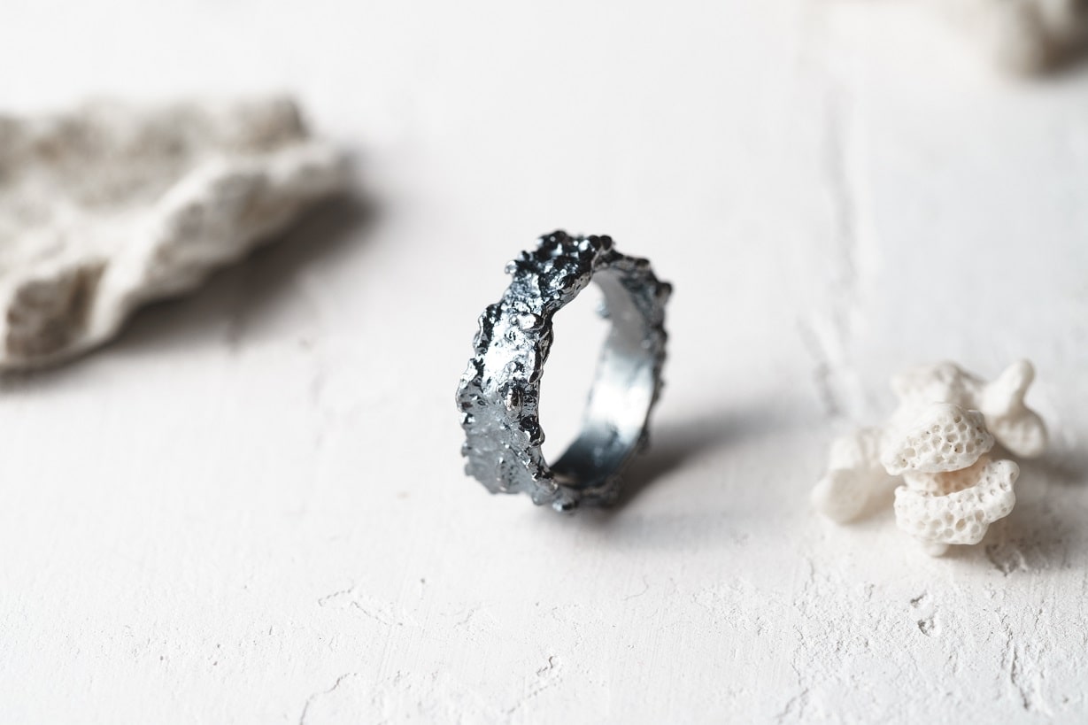 Ring "Reefs" (6 mm) blackened