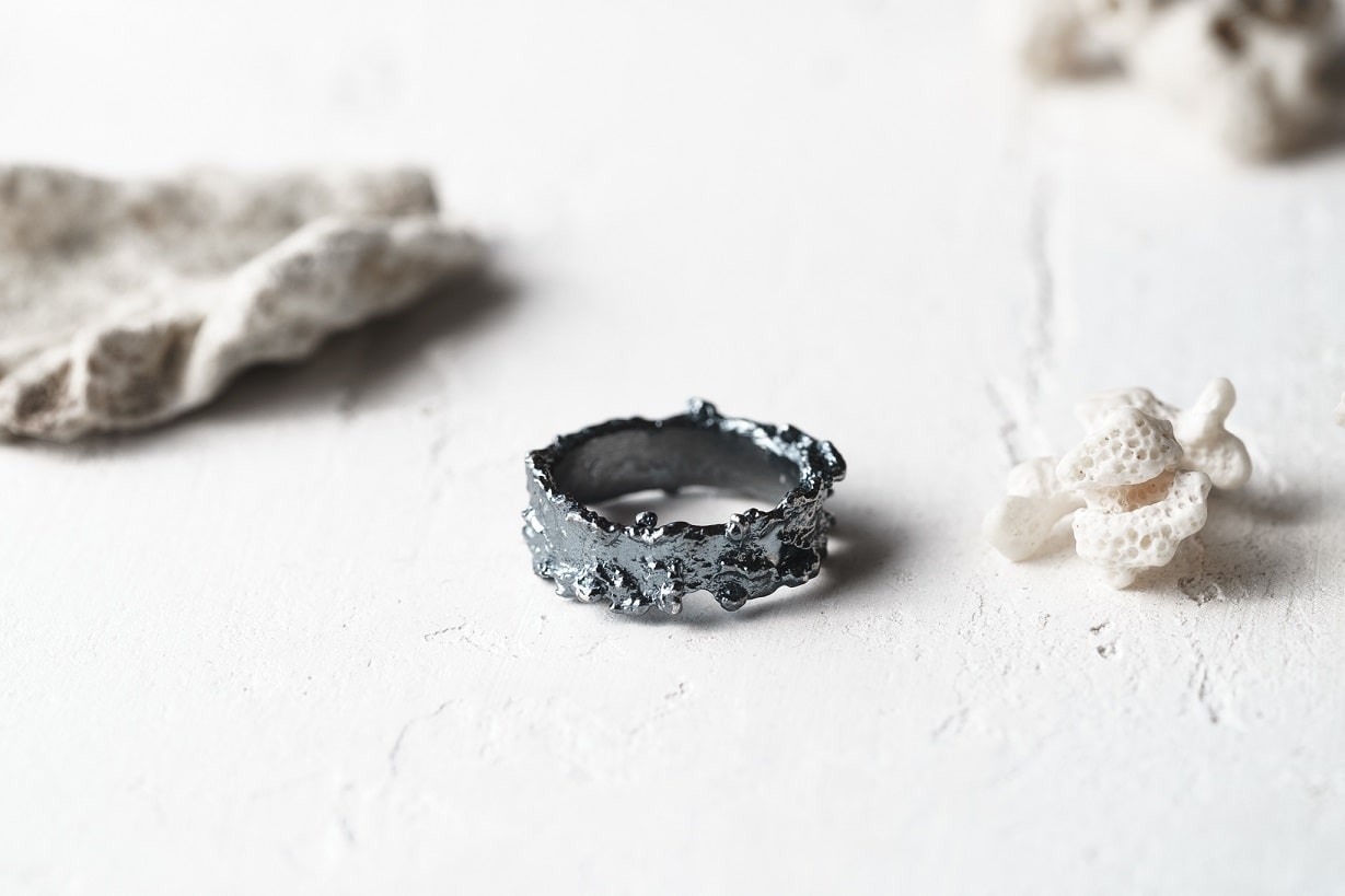 Ring "Reefs" (6 mm) blackened