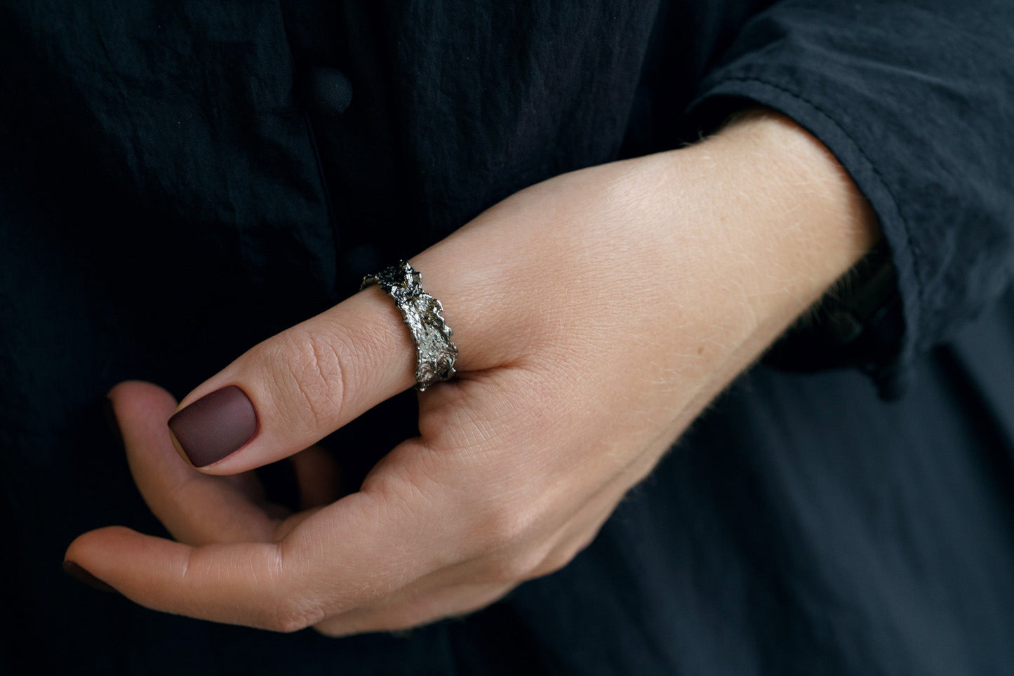 Ring «Reefs» (6 mm) blackened