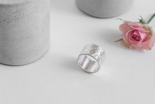 Ring "Simple" (15 mm) hammered