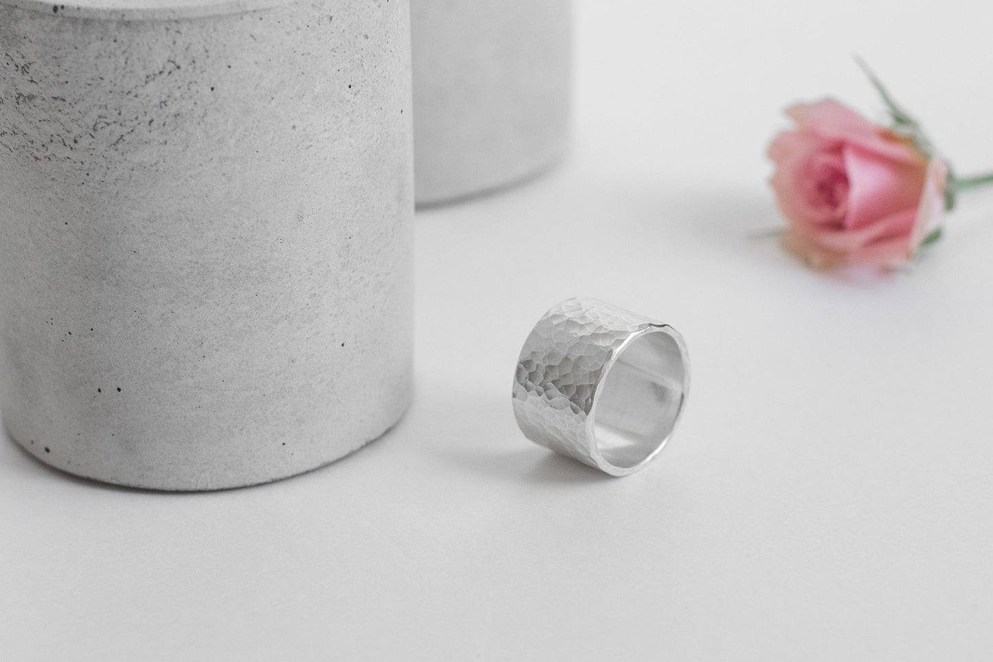 Ring "Simple" (15 mm) hammered