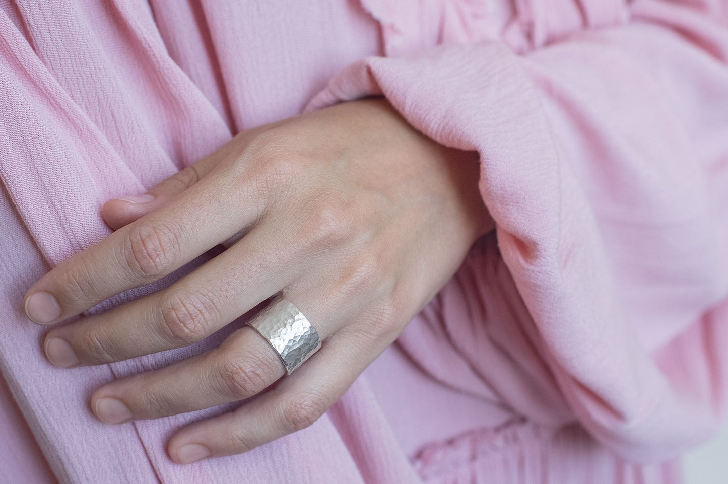 Ring "Simple" (15 mm) hammered