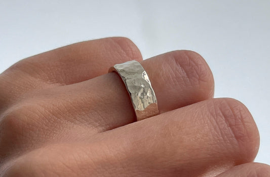 Ring "Simple" (7 mm) hammered