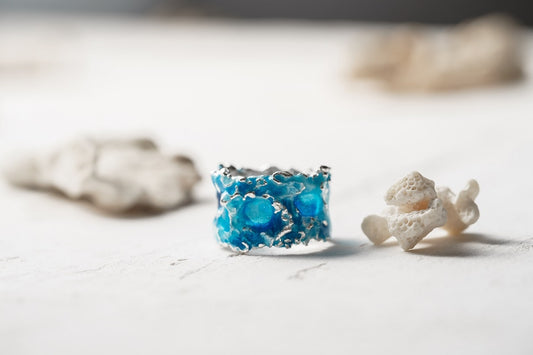 Ring "Storm" blue (13 mm) light