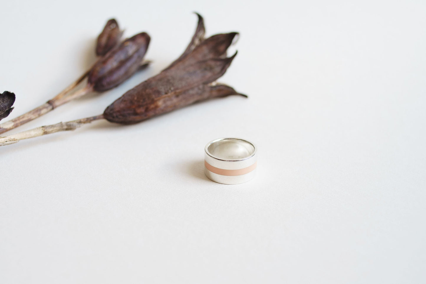 Ring "Stripe" (10 mm) with enamel (different colors to choose from)