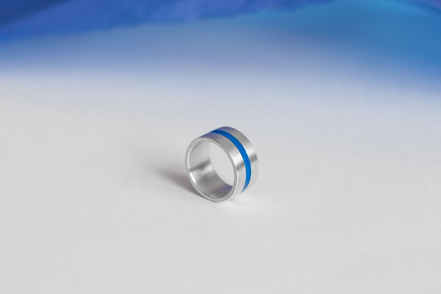 Ring "Stripe" (10 mm) with enamel
