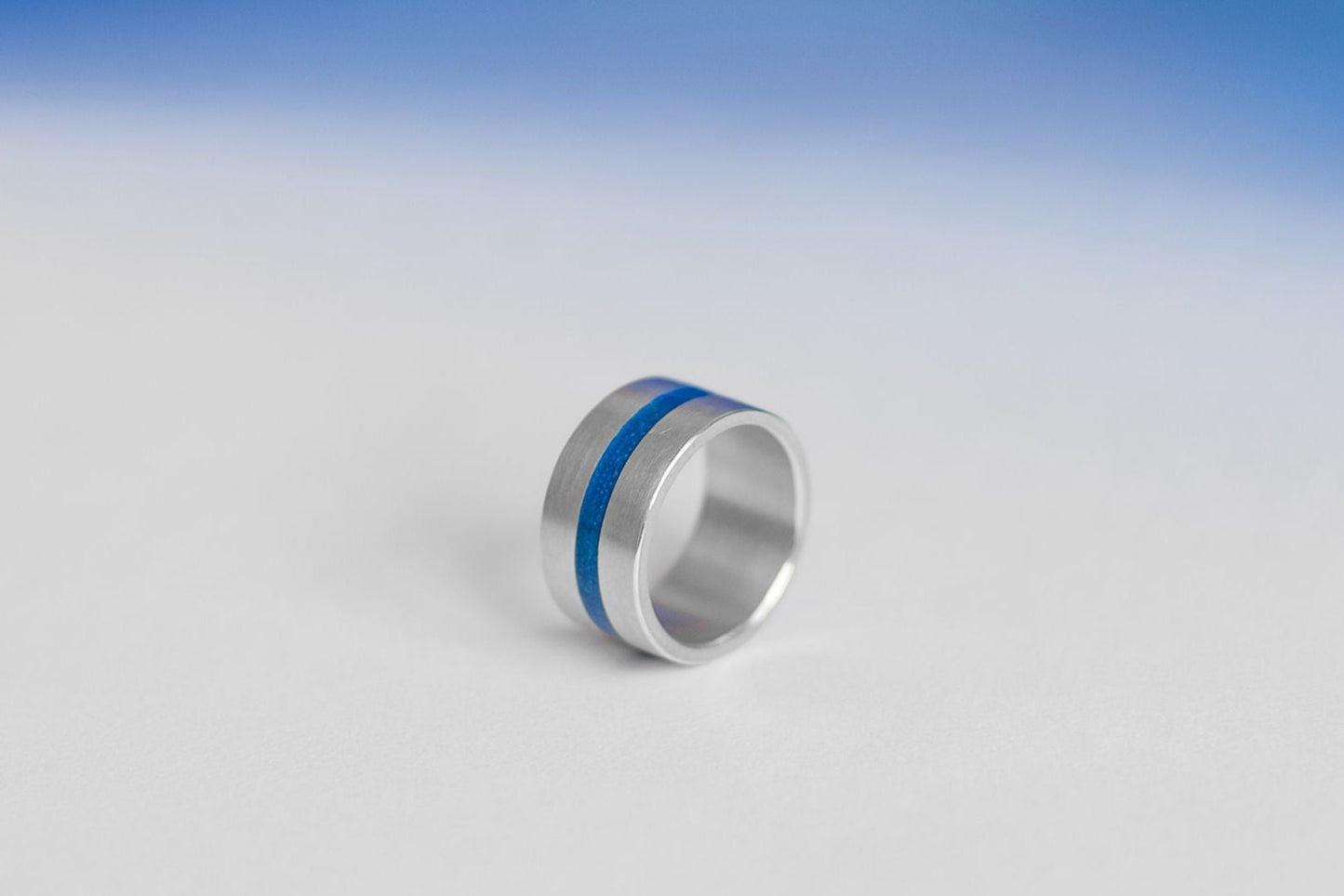 Ring "Stripe" (10 mm) with enamel