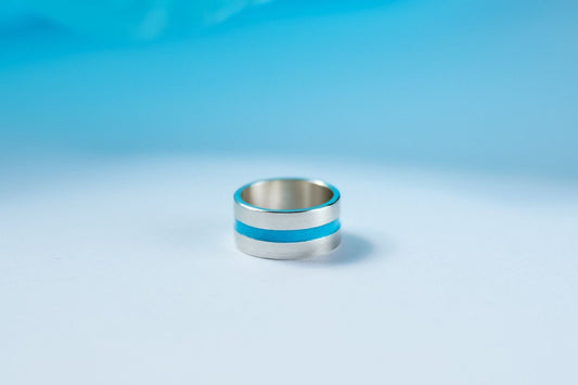 Ring "Stripe" (10 mm) with enamel (different colors to choose from)