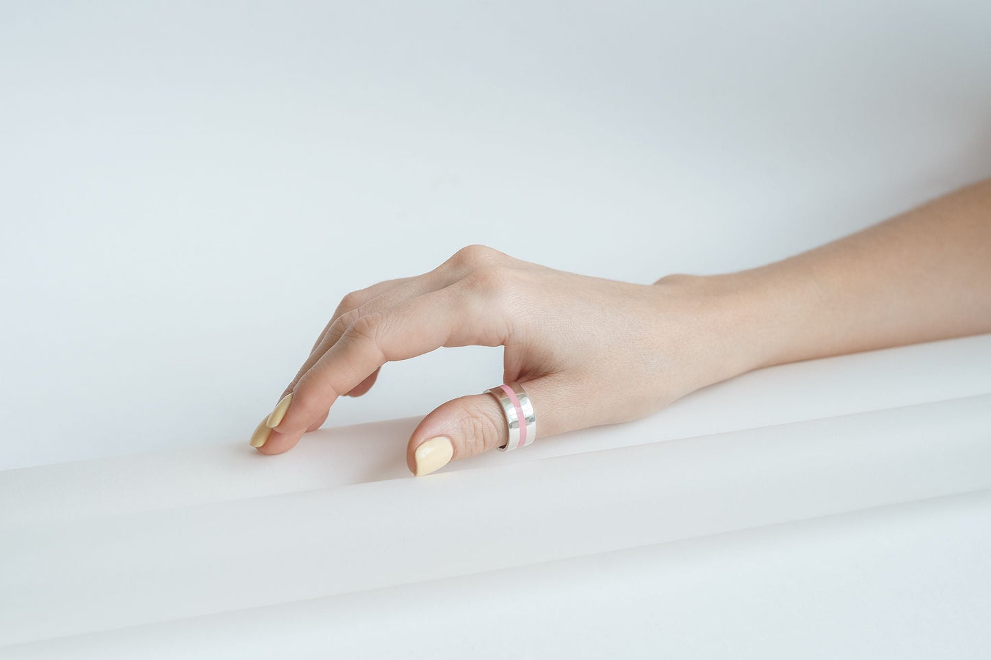 Ring "Stripe" (10 mm) with enamel