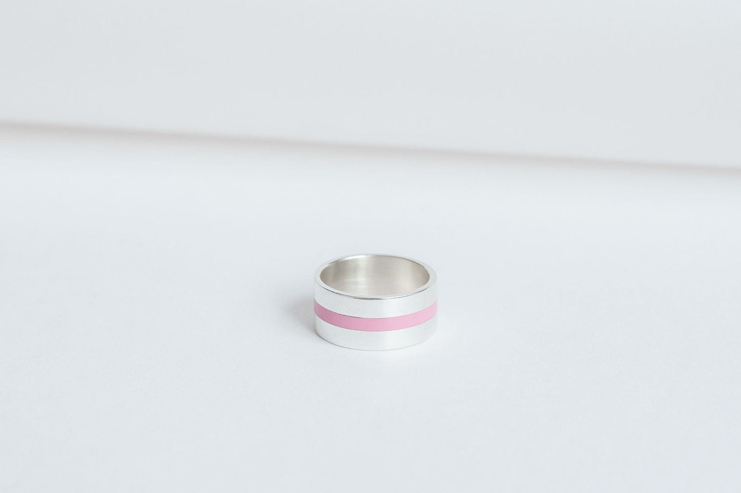 Ring "Stripe" (10 mm) with enamel (different colors to choose from)