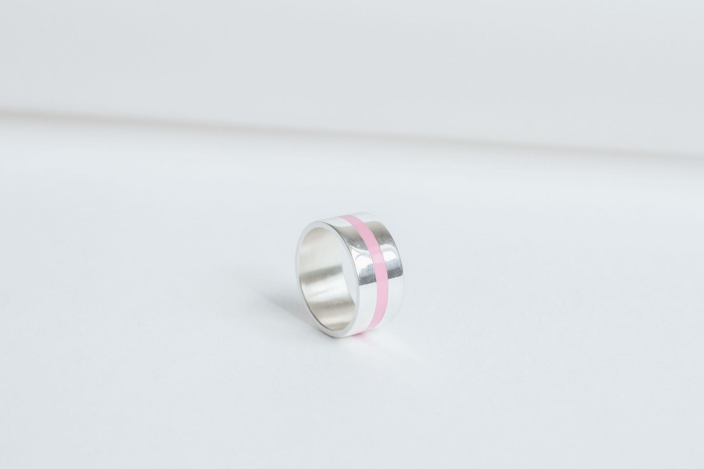 Ring "Stripe" (10 mm) with enamel