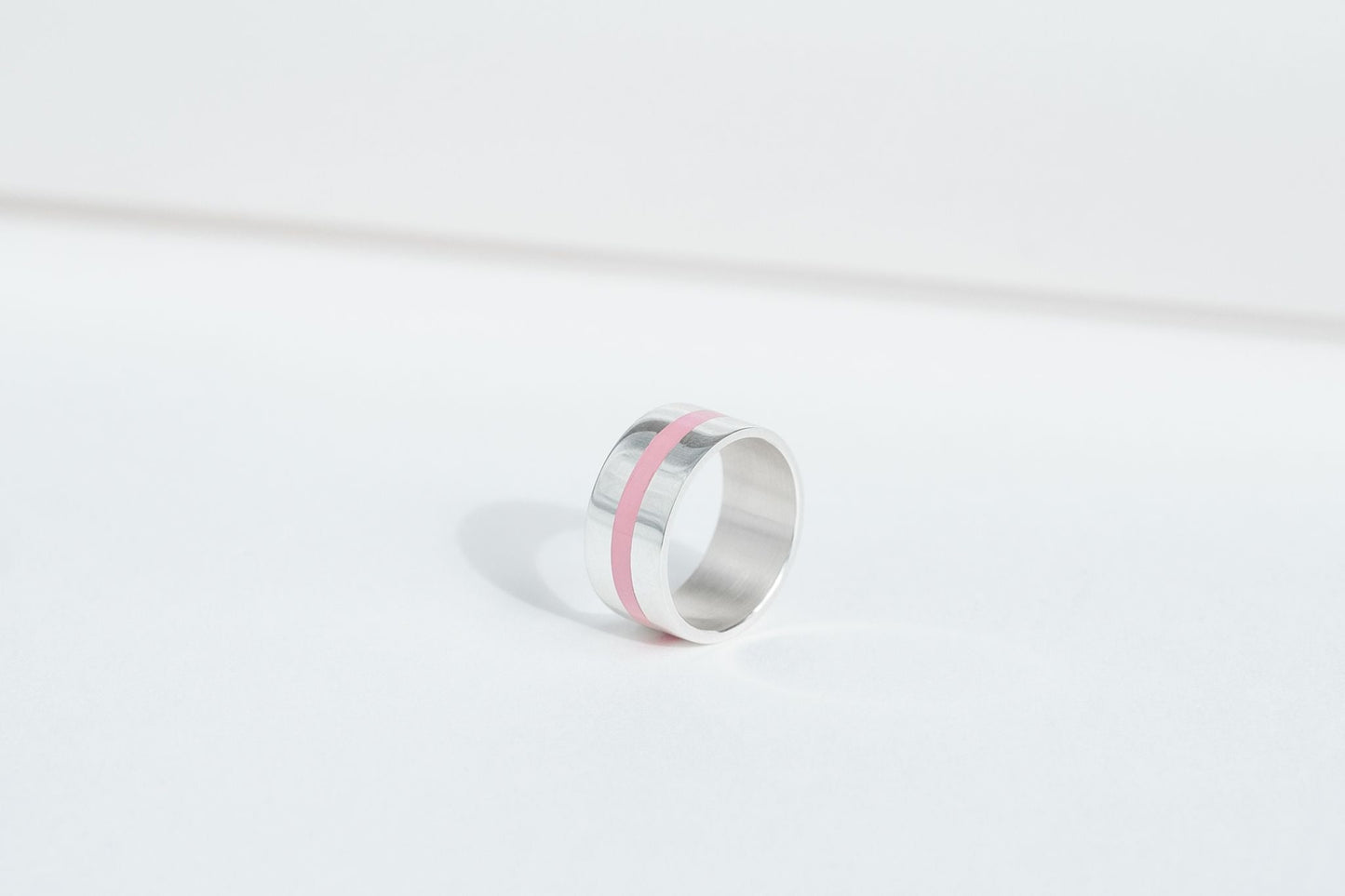 Ring "Stripe" (10 mm) with enamel