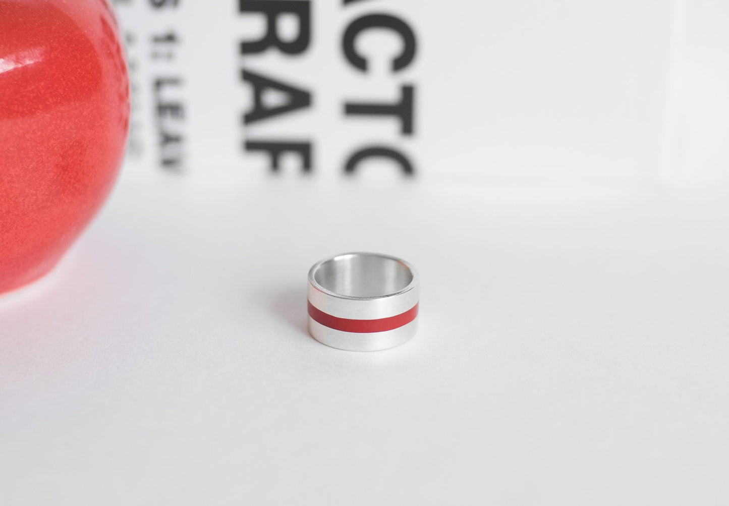 Ring "Stripe" (10 mm) with enamel (different colors to choose from)