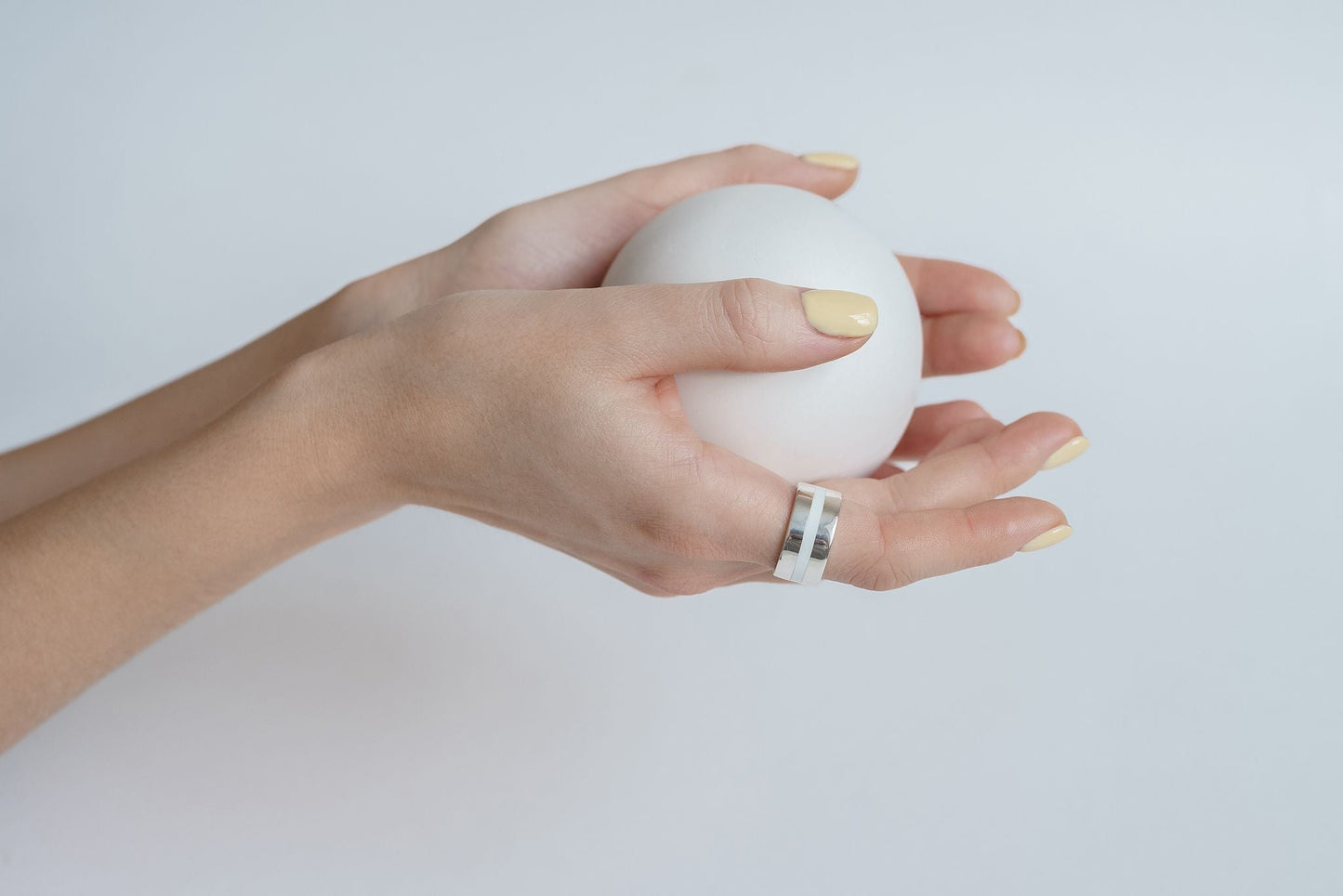 Ring "Stripe" (10 mm) with enamel (different colors to choose from)