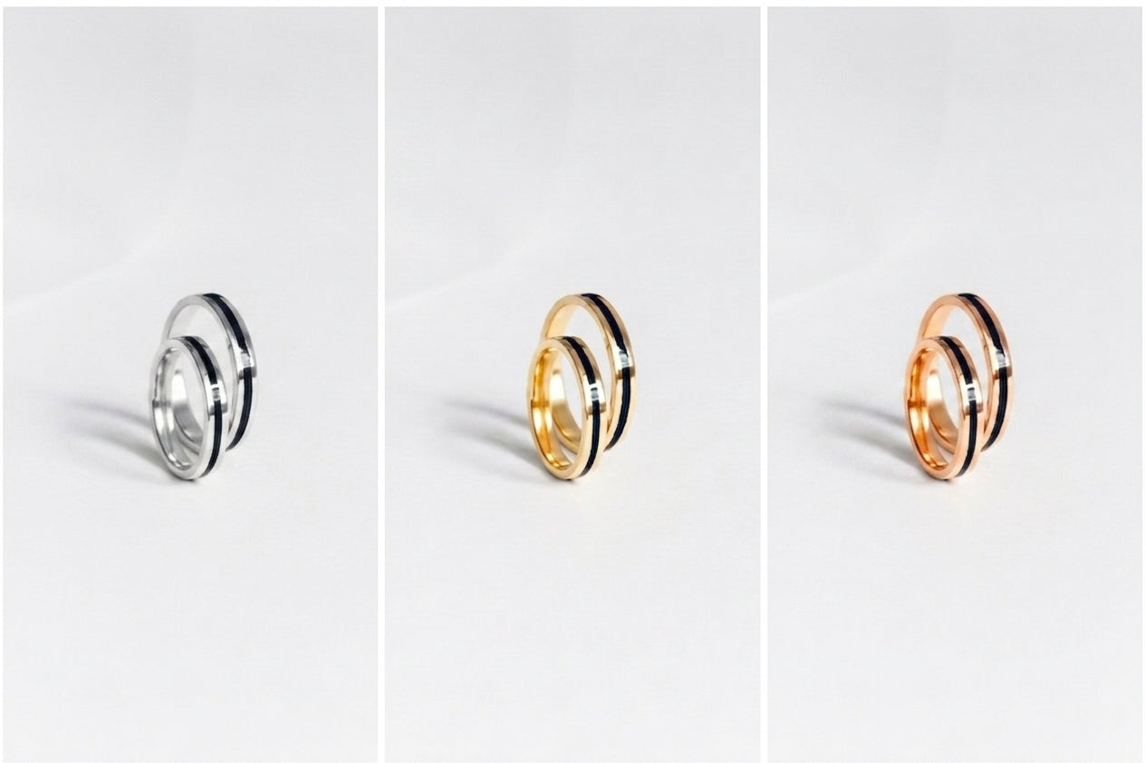 Ring "Stripe" (3 mm) with enamel (different colors to choose from)