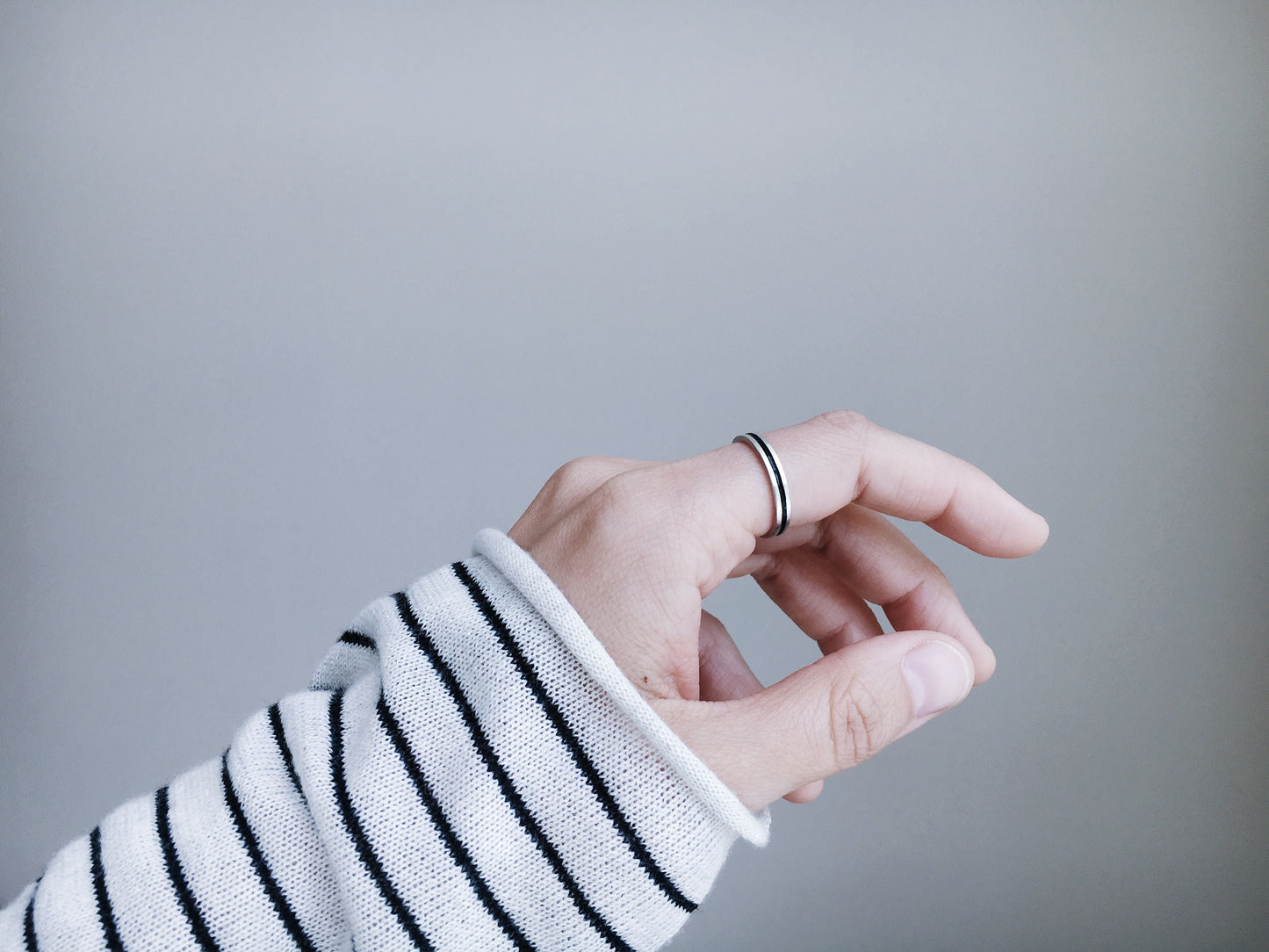 Ring "Stripe" (3 mm) with enamel