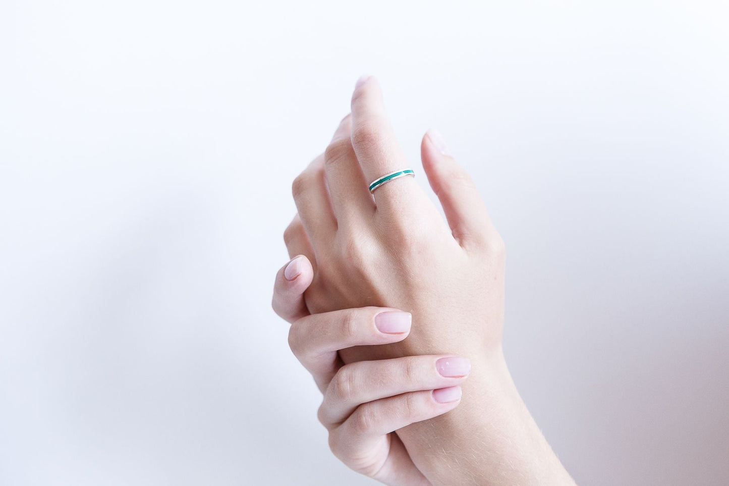 Ring "Stripe" (3 mm) with enamel