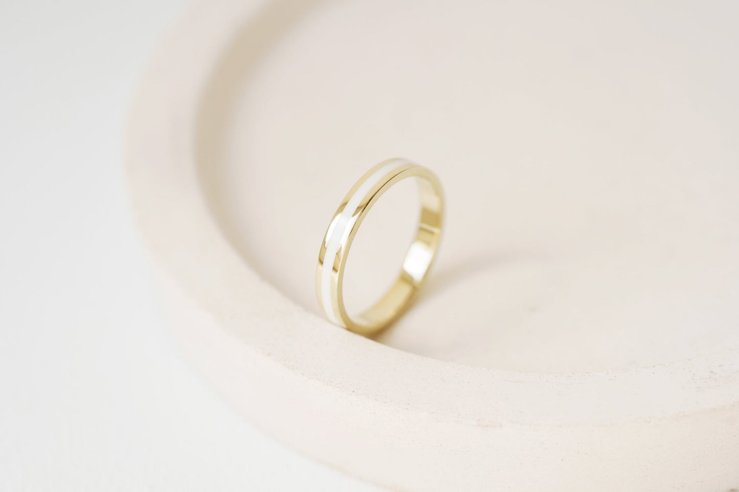 Ring "Stripe" (3 mm) with enamel
