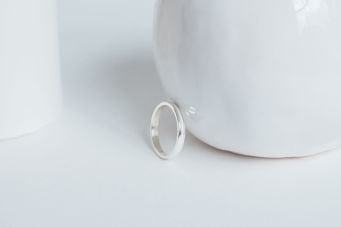 Ring "Stripe" (3 mm) with enamel