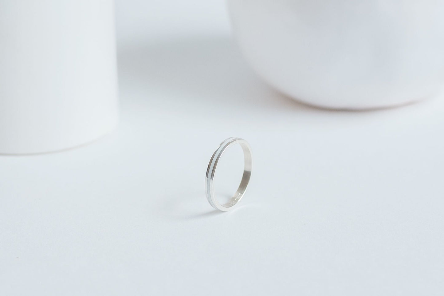 Ring "Stripe" (3 mm) with enamel