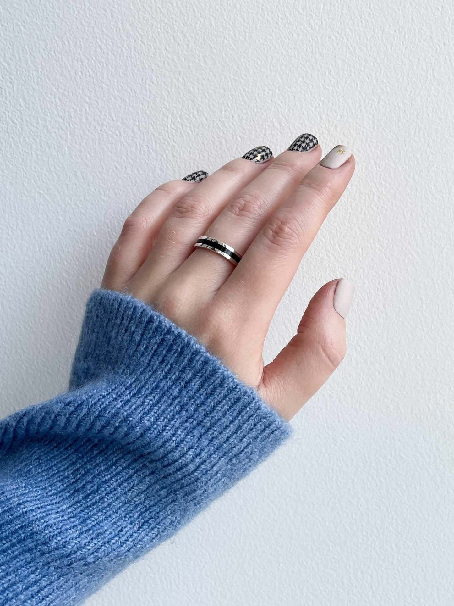 Ring "Stripe" (5 mm) with enamel (different colors to choose from)