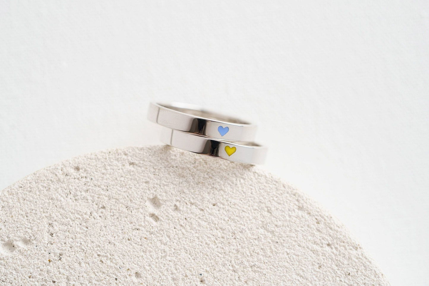 Engagement ring "Favorite Country" (3 mm) one heart